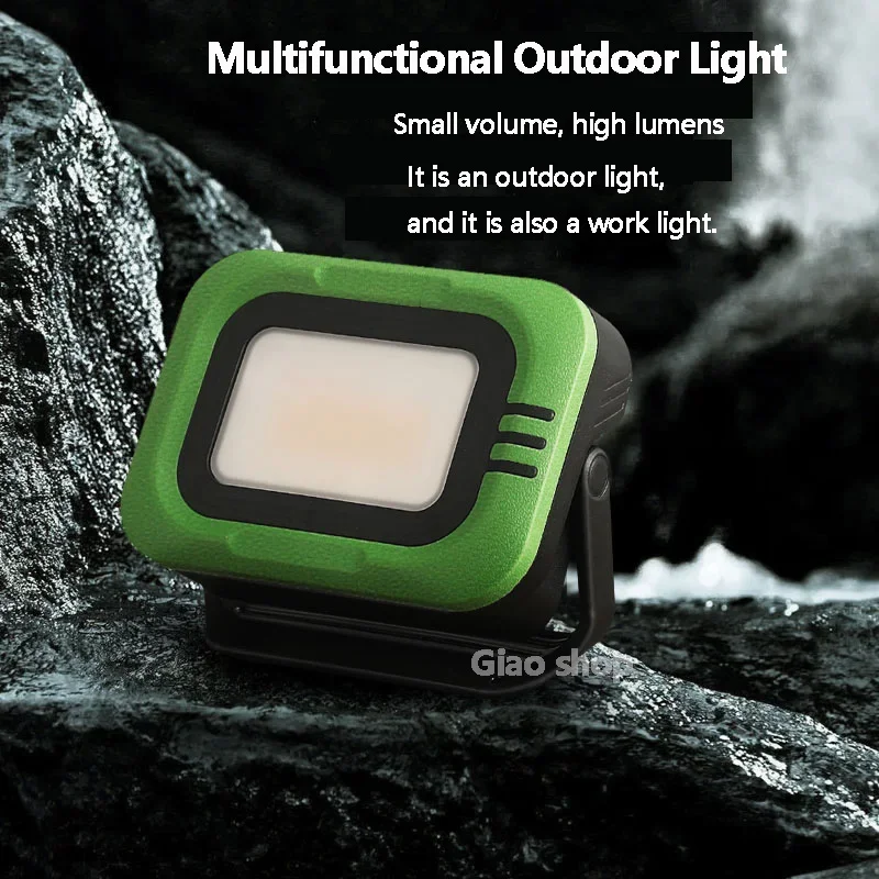 Portable Camping Lamp Solar Outdoor Spotlight Waterproof Flashlight Emergency Rechargeable Magnetic Hold Led Work Light 7500mAh