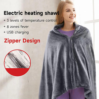 Wearable USB Electric Heated Blanket 3 Heating Levels USB Heated Blanket Shawl Portable Body Warmer Blanket for Home Office