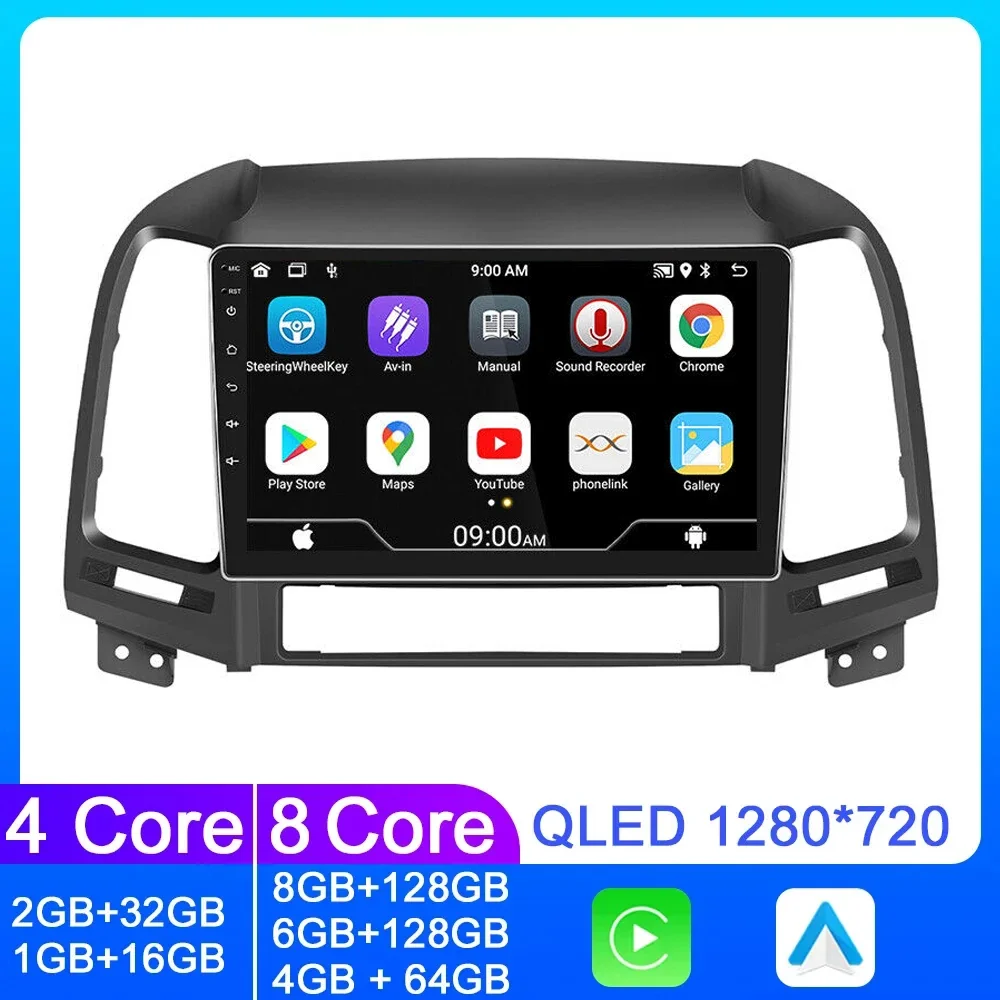 

Android 13 Car Radio For Hyundai Santa Fe 2 2006 2007 2008 2009 2010-2012 Multimedia Player GPS Navigation 2 din WIFI Carplay