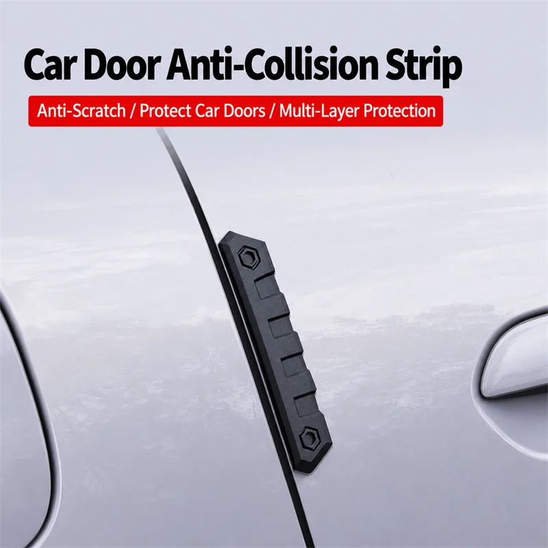 4PCS Thickened Anti-Collision Strip for Car Door Edge Protection, Side Protective Strip, and Body Scratch-Resistant Sticker