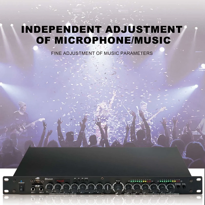 Prosesor Audio DSP, peralatan periferal suara profesional Stereo Digital Reverberation Multi efek
