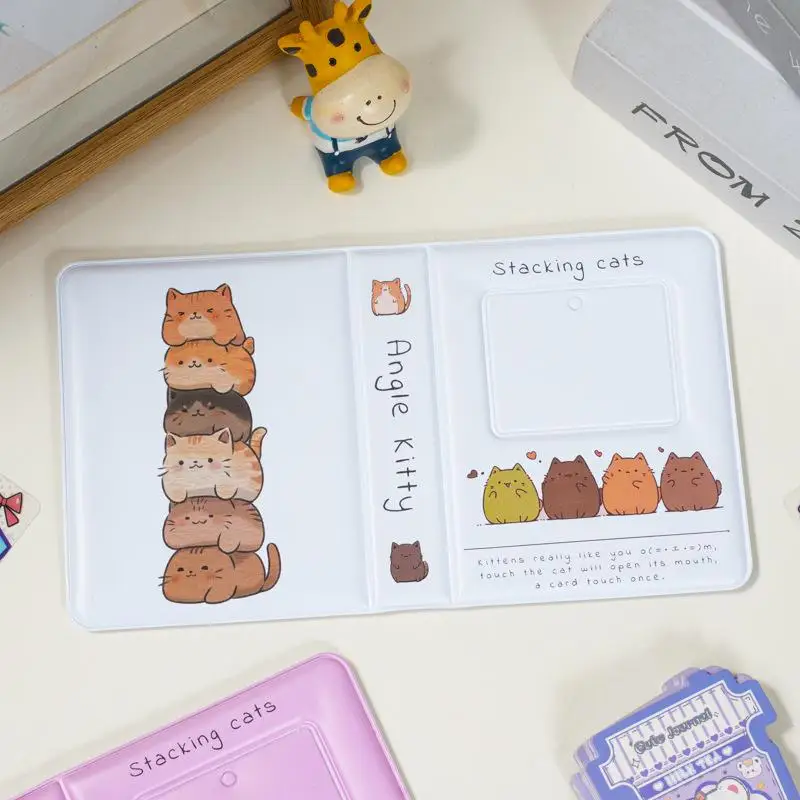 Фотоальбом с милым мультяшным котенком, 36 карманов, альбом для карточек, чехол для хранения картин Kpop, мини-переплет, именные карточки, альбомы для книг
