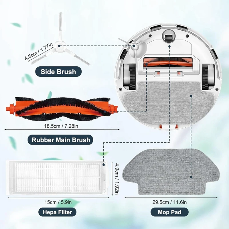 Accessori di ricambio per Xiaomi Mi Robot aspirapolvere S12/Mop 2S/Mop Pro/Mop P aspirapolvere