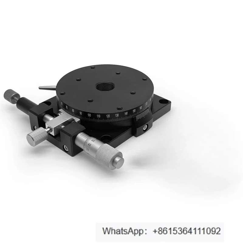

R-axis displacement platform φ 60/40 manual angle indexing disc rotation fine-tuning mobile slide