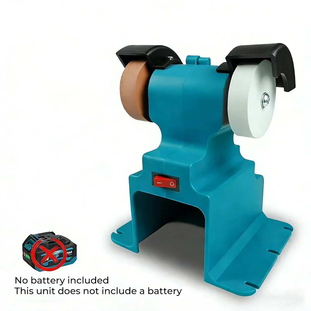 200W Cordless Electric Bench Grinder For Makita 18V Battery Pin ﻿Double Grinder Polishing Grinding Stone Knife