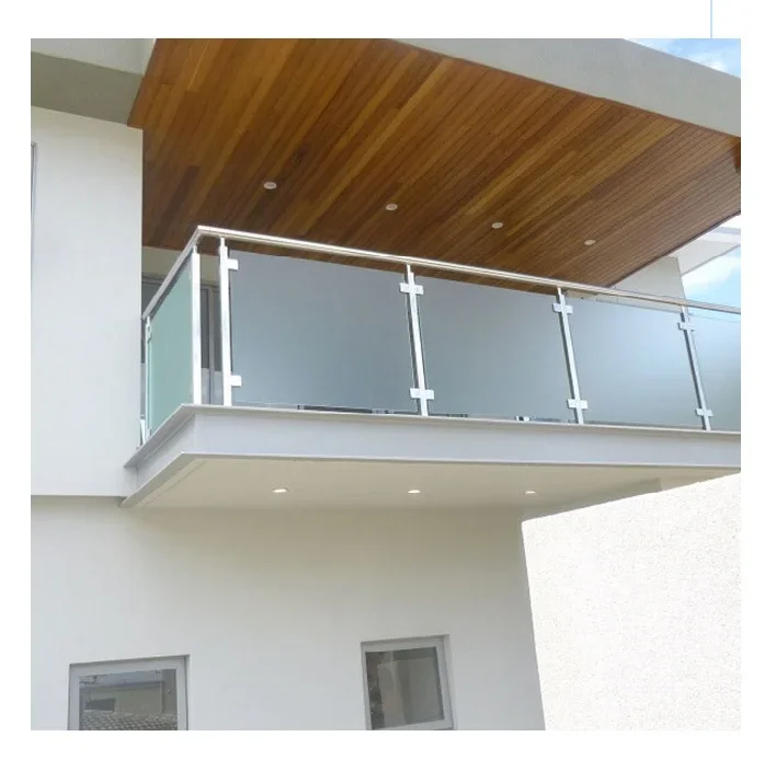 Baluster glass railing steel fence balcony deck stairs posts/handrail balustrade handrail railing