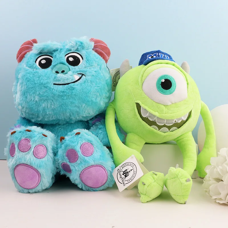 Kawaii Sullivan Mike Wazowski Plush Toys Disney Monsters University Stuffed Dolls Set Pixar Movies Mr.Q Cute Anime Gift For Kids
