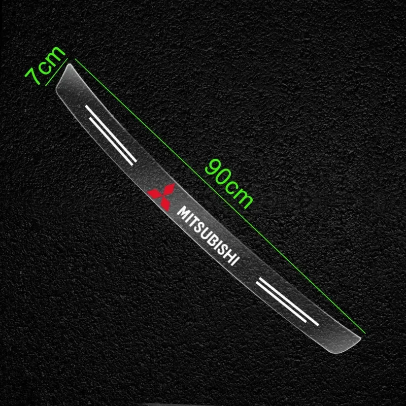 لوحة الحرس الخلفي الجذع الوفير شريط حماية ملصقات شفافة لميتسوبيشي Asx أوتلاندر Xl 3 لانسر باجيرو 4 L200 EVO #3