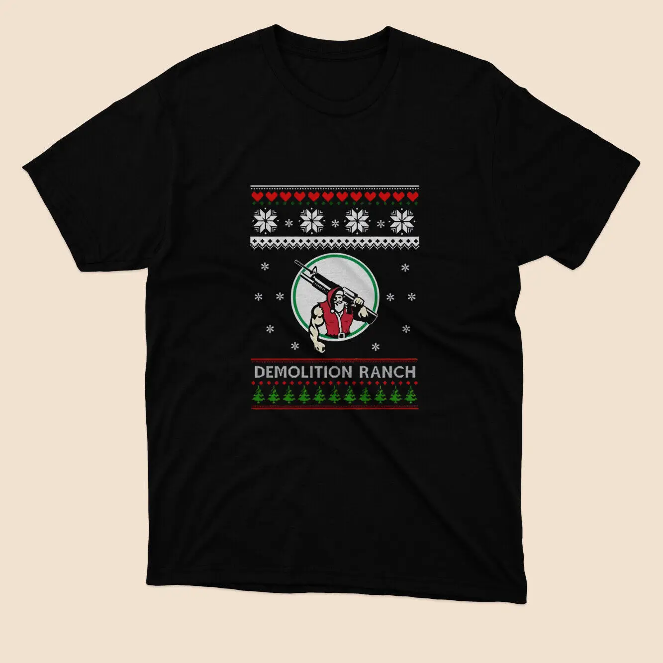 

NWT Demolition Ranch Christmas T-shirt Black Size S to 5XL
