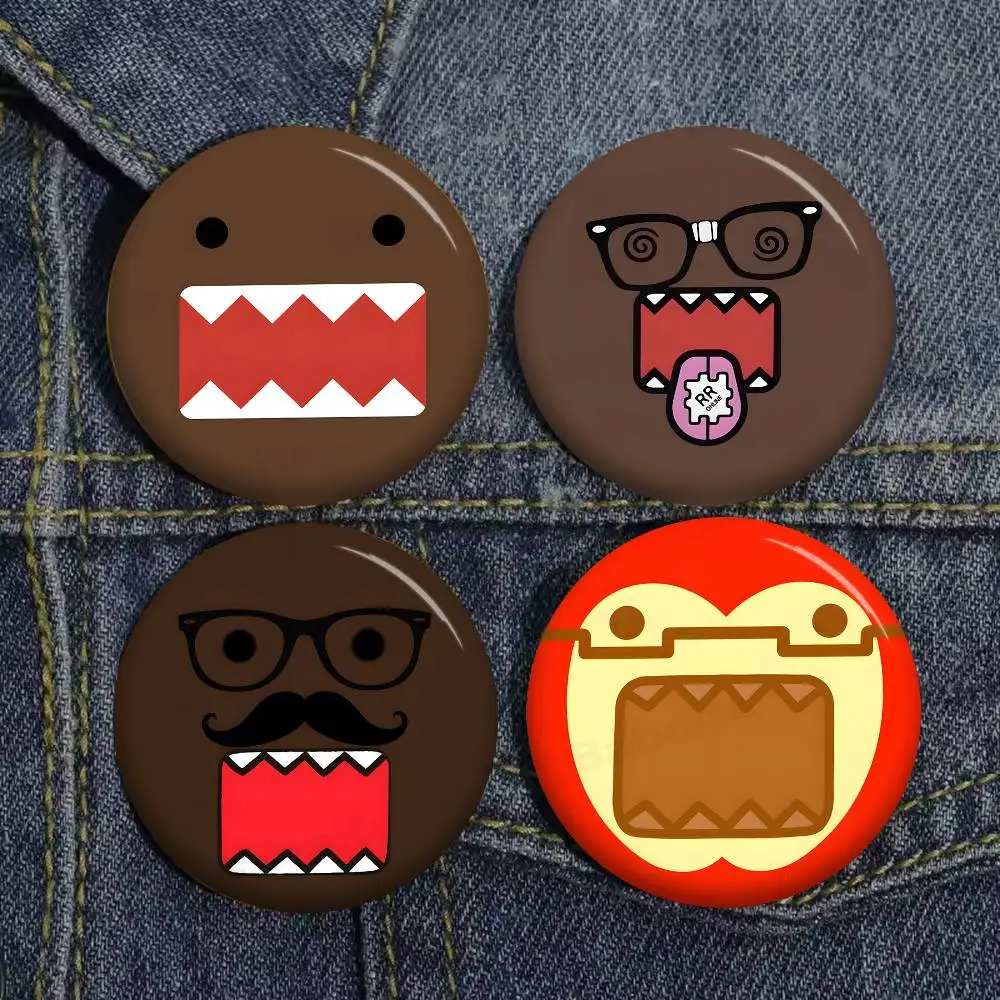 Cute D-Domo-KunS Anime Brooches Cute Cartoon  Badge Jacket Jeans Lapel Pin Gift Accessorie