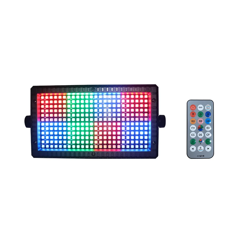 

Mini LED Strobe Light Remote Control RGB 3-in-148 Segment DMX Super Bright DJ Strobe Light Stage Lighting Effect