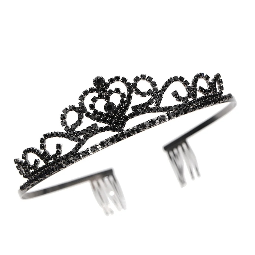 

1Pcs Rhinestone Crown Elegant Tiara for Weddings Proms Bridal Hair Hoop Party Headband Photography Headpiece