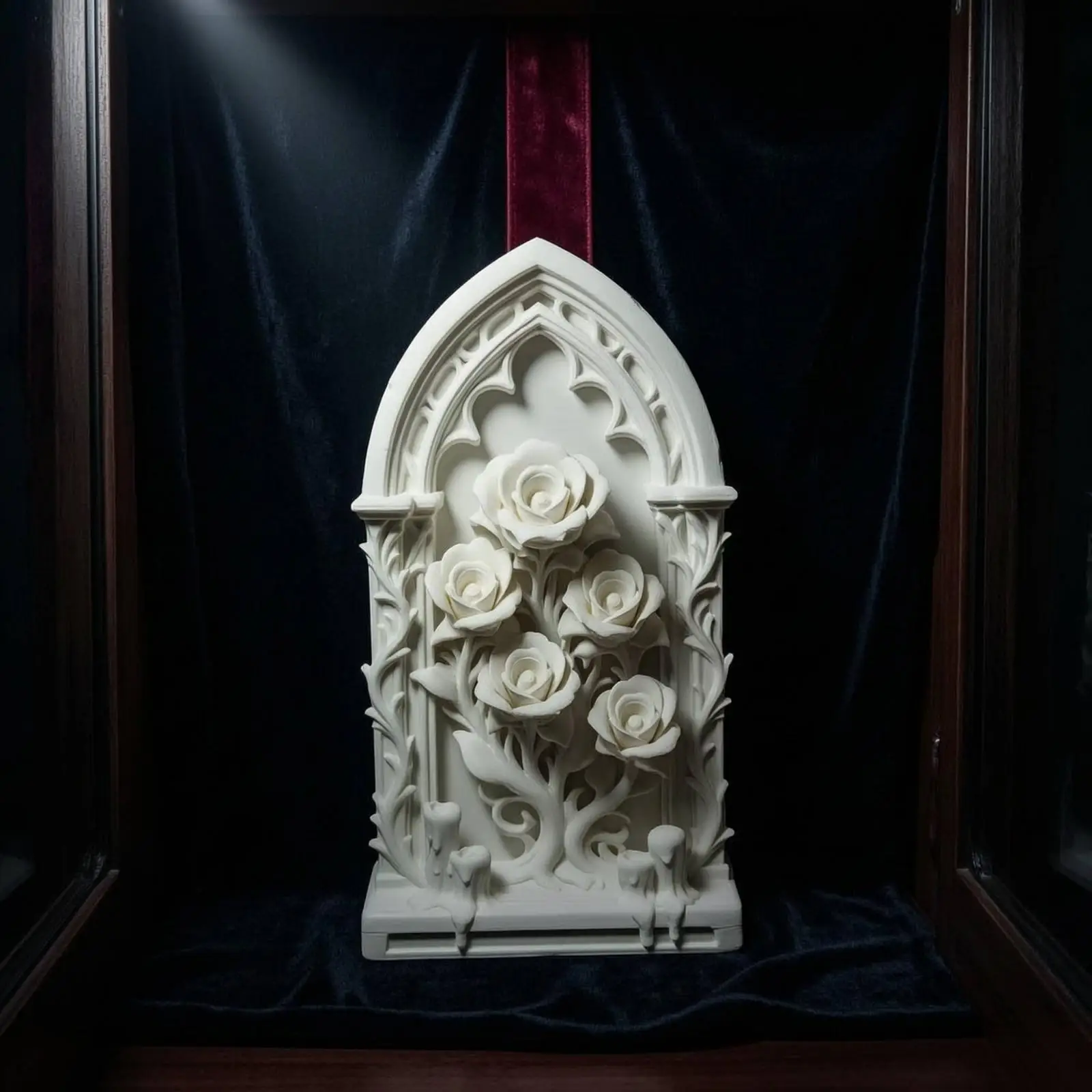 Artistic Gothic Deko 3D Rose Relief Plaque Durable Accent for Fantasy Bookshelf