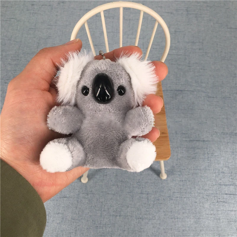 1Pcs creative mini version of small koala plush doll costume accessories doll key pendant children cognitive doll 8CM