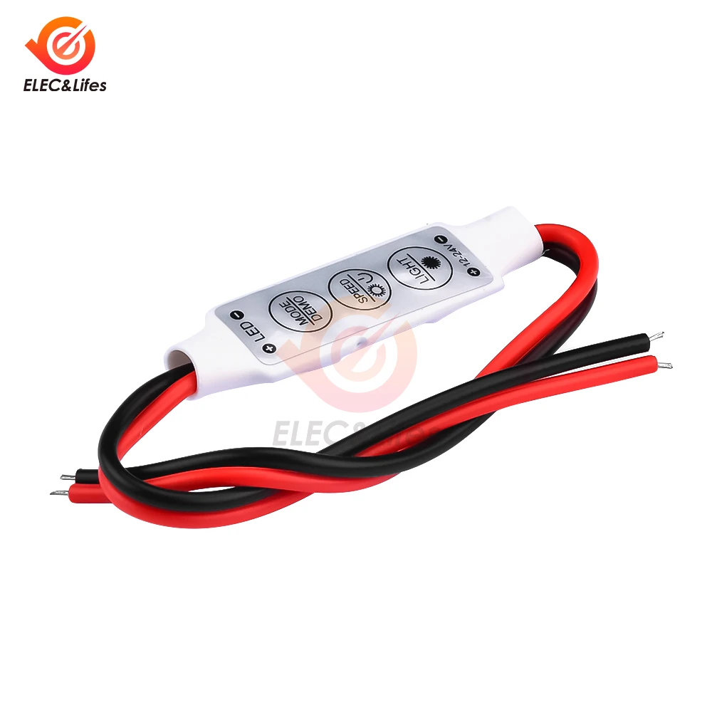 10 قطعة صغيرة 3 مفاتيح للون واحد LED سطوع باهتة تحكم التبديل ل 3528 5050 5630 5730 3014 LED قطاع ضوء 12 فولت