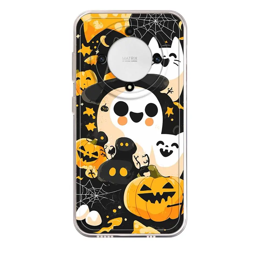 حافظة لهاتف Honor X9a X8a X8 X7b X9b X8b 90 Lite من Monster Halloween Ghosts