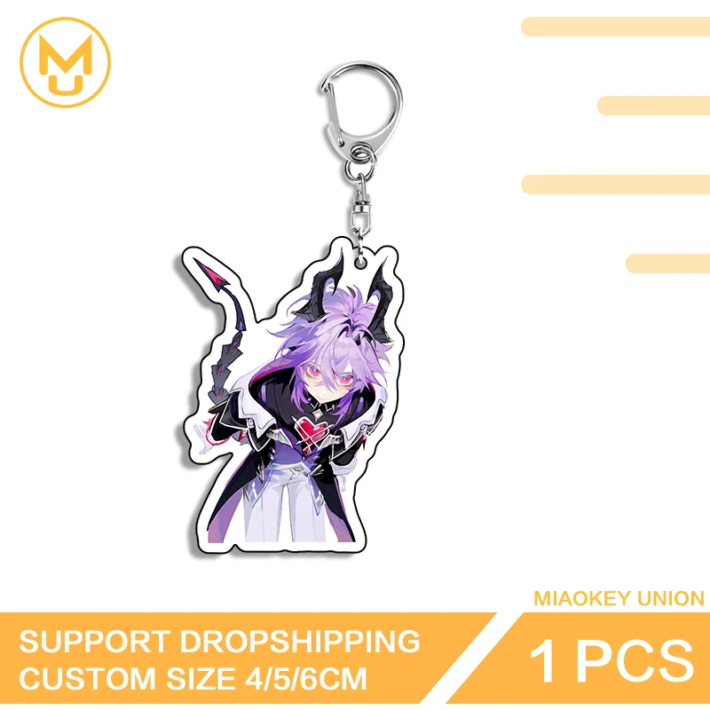 Cute Genshin Impact Durin HD Pattern Attractive Innovative Double Sided Keyring Kawaii Daily Wear Cosplay Costumes DIY Props