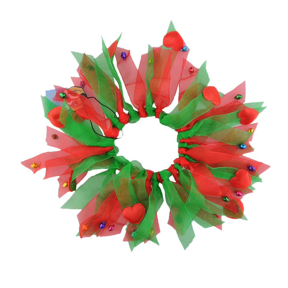 

Red Green Lightweight Soft Durable Pet Neck Collar Christmas Design Comfortable Dog Cat Christmas Costume Neck Circle