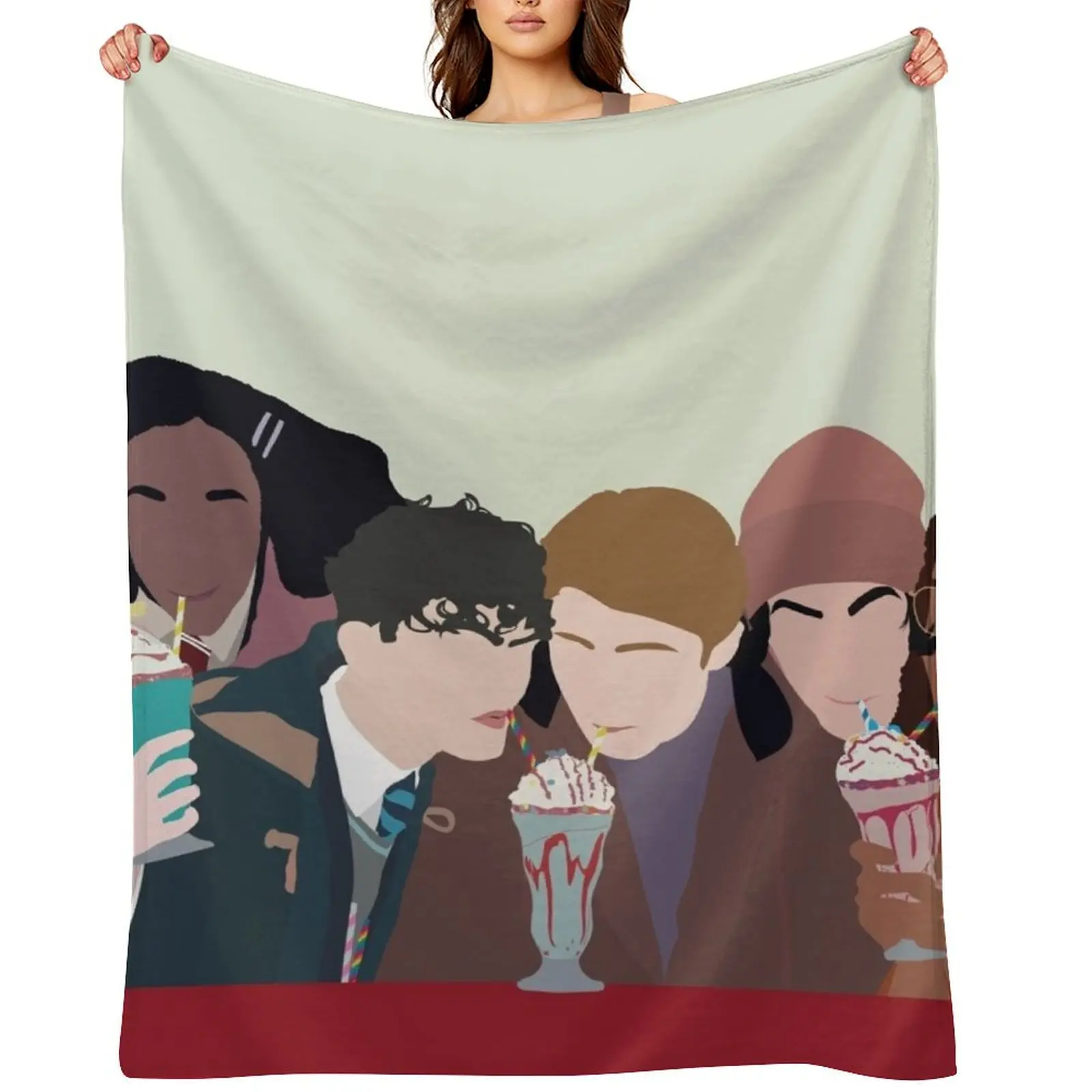 

heartstopper gang minimal Throw Blanket For Decorative Sofa christmas gifts Luxury Thicken Fashion Sofas Blankets