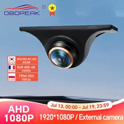 AHD 1080P Front Side Rear View Camera Night Vision 170° Golden Fisheye Lens Car Reverse Backup Cam For OBDPEAK Dash cam