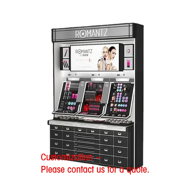 

custom.High Quality Cosmetic Display Cabinet Counter Display Skin Care Shelves Cosmetic Gondola