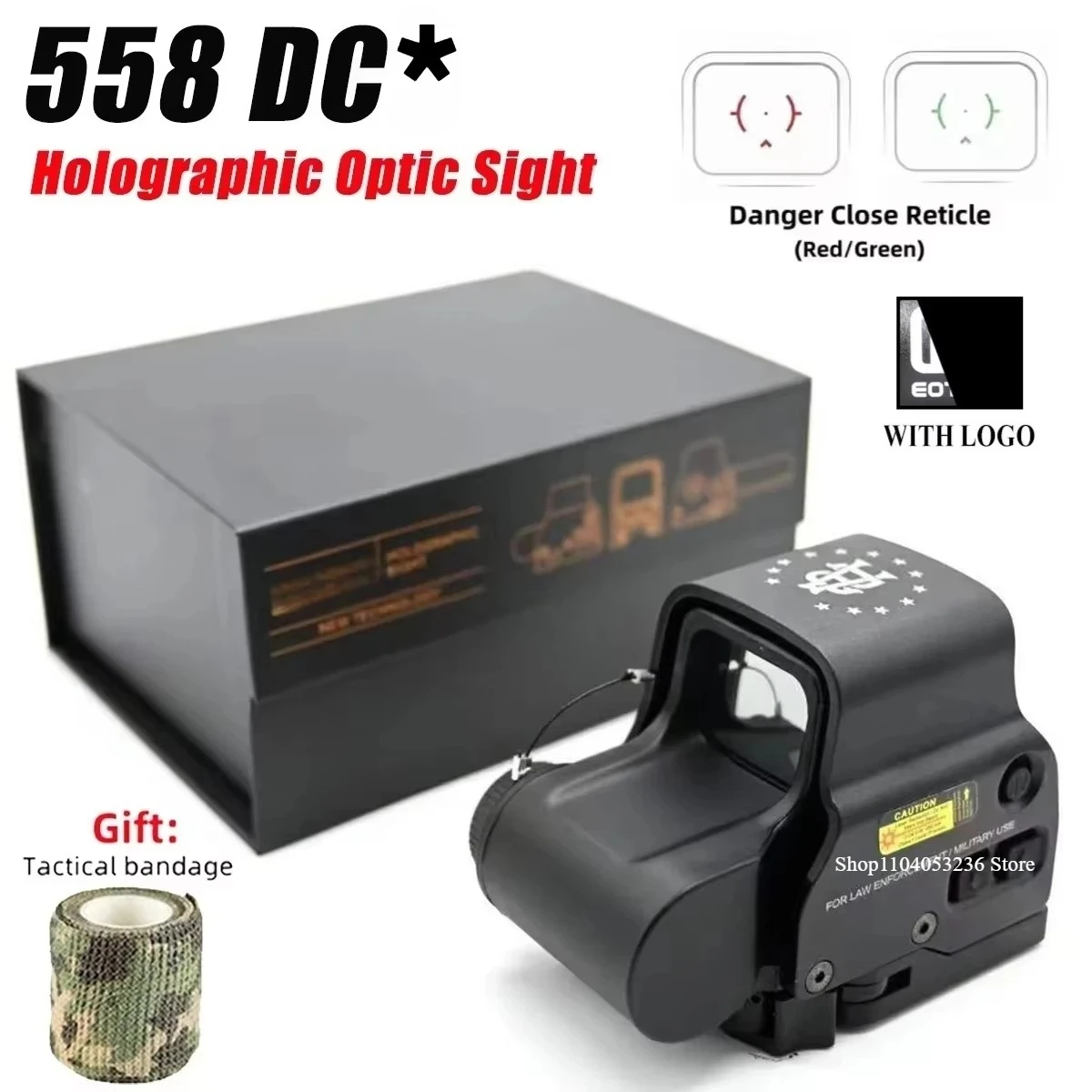 NONE E*T*CH 558 DC* Grün Red Dot Holographische Anblick W/G33/G43/G45 3X 5X Lupe Airsoft Jagd Fit 20mm Schiene Halterungen & QD Hebel 4