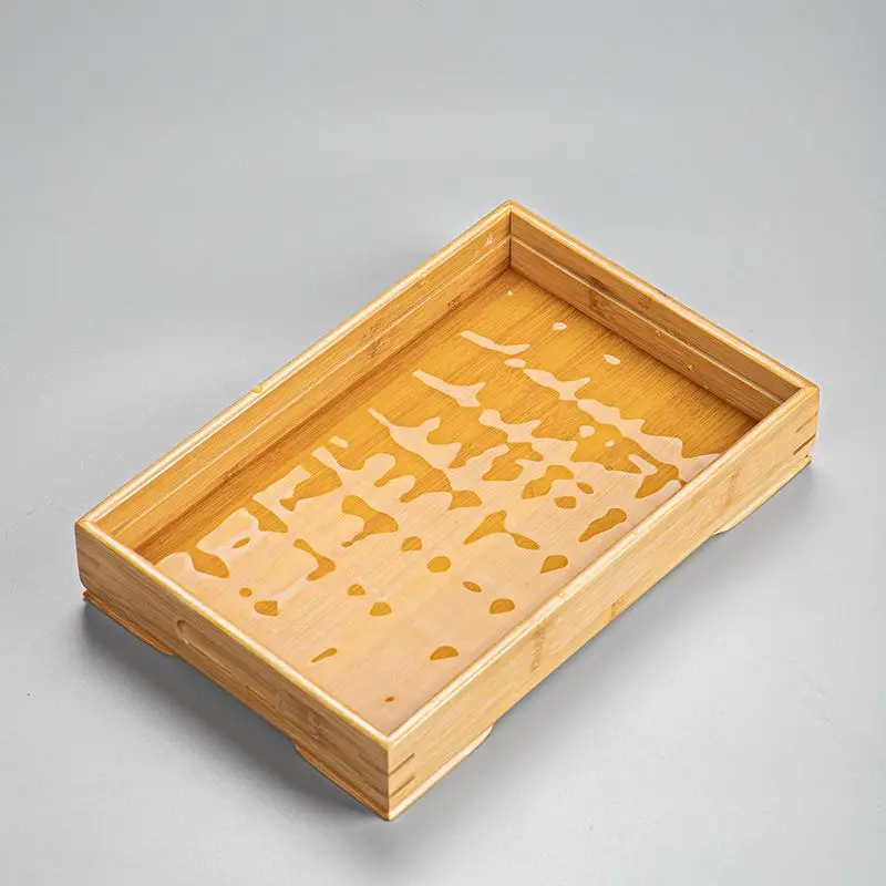 Bamboo Tray Top Grade Wooden Japanese Tea Tray With Drain Nanzhu Kungfu Simple Household New Gongfu Tea Set Board Rectangular