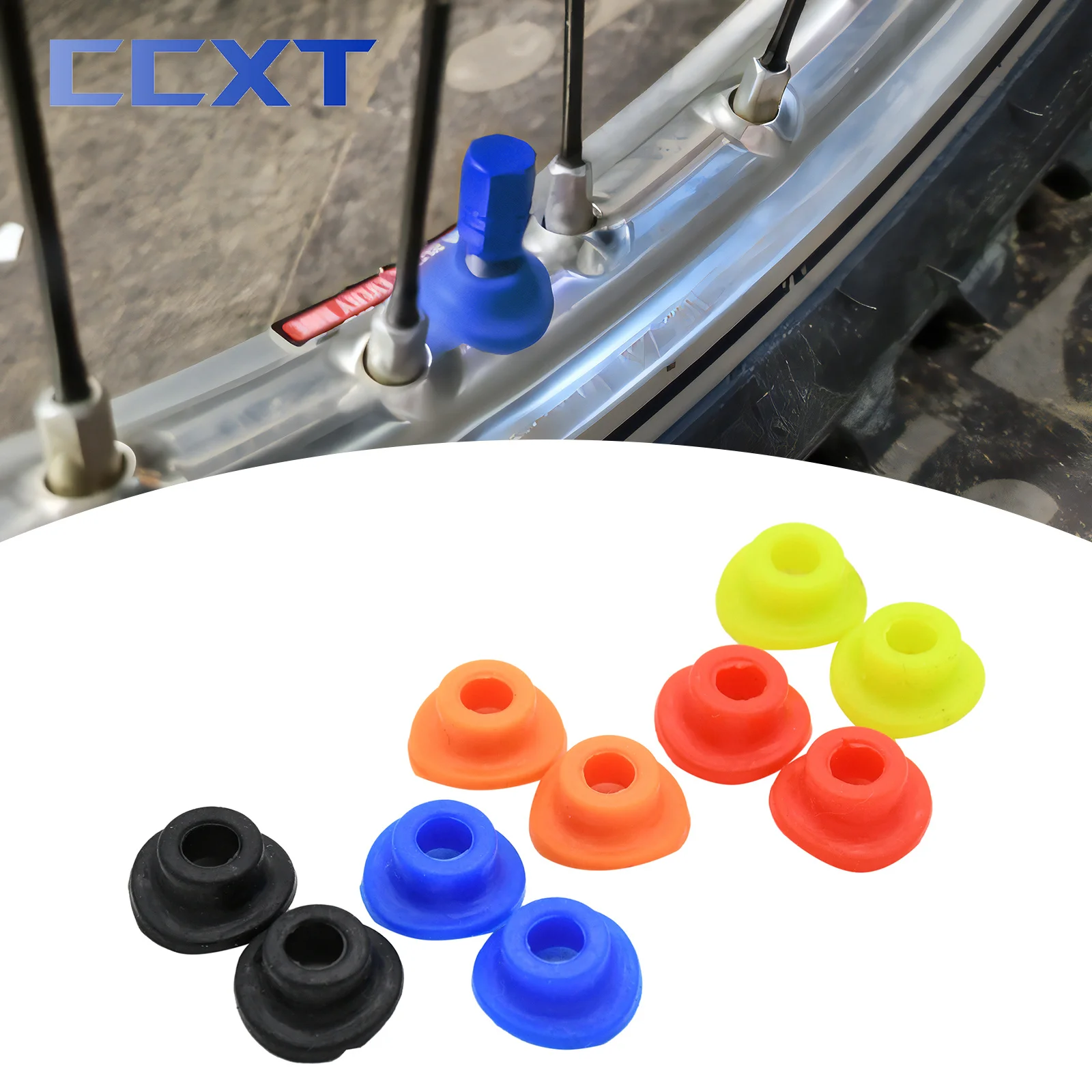 Motorcycle Silicone Air Valve Dust Mud Guards Mouth Washers Seal Gasket For KTM Kawasaki Honda Yamaha Suzuki YZ250F YZ450F YZF