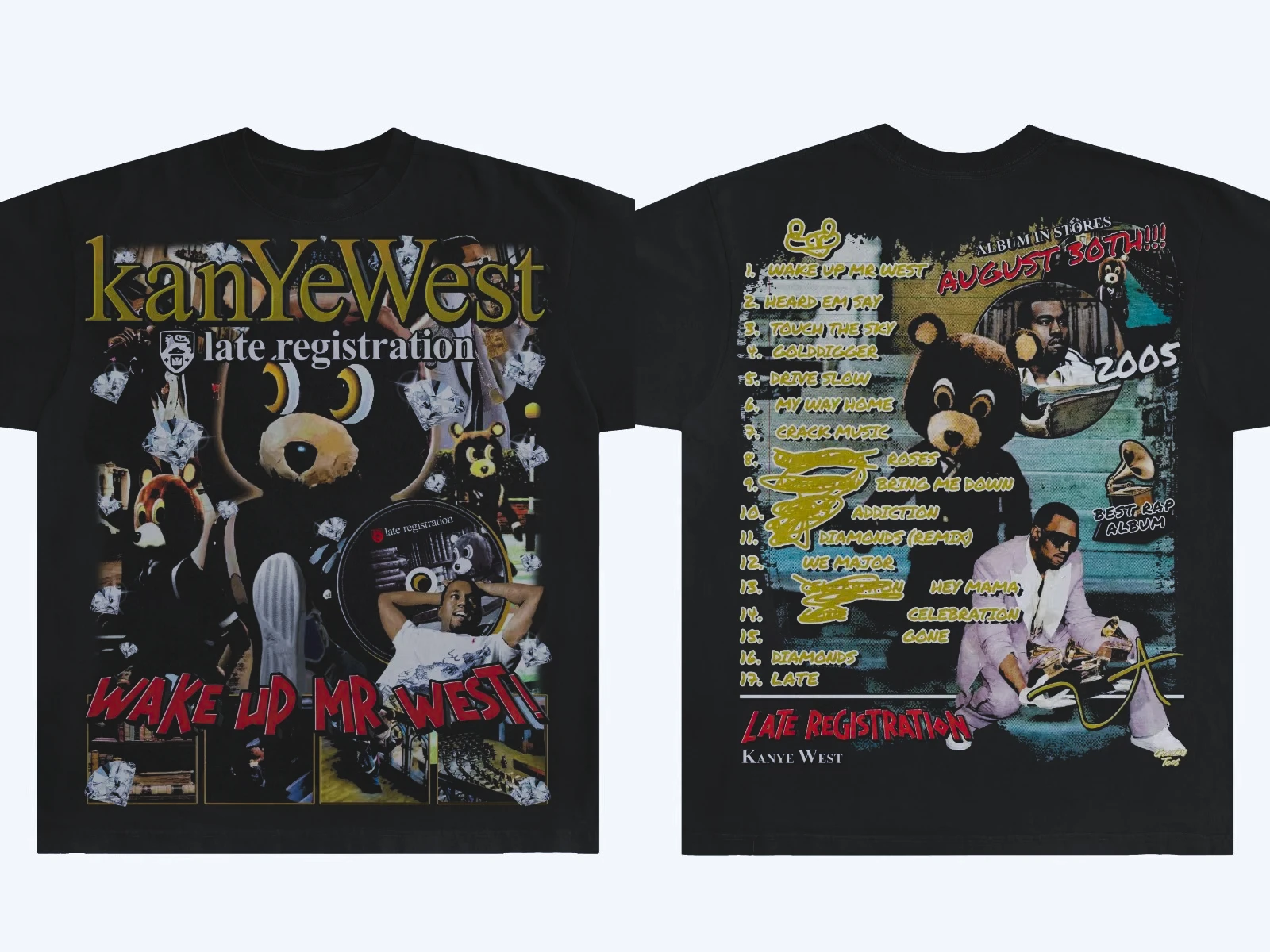 2026 new Street hip-hop style pattern T-shirt in large size. Women's and men's cotton streetwear.