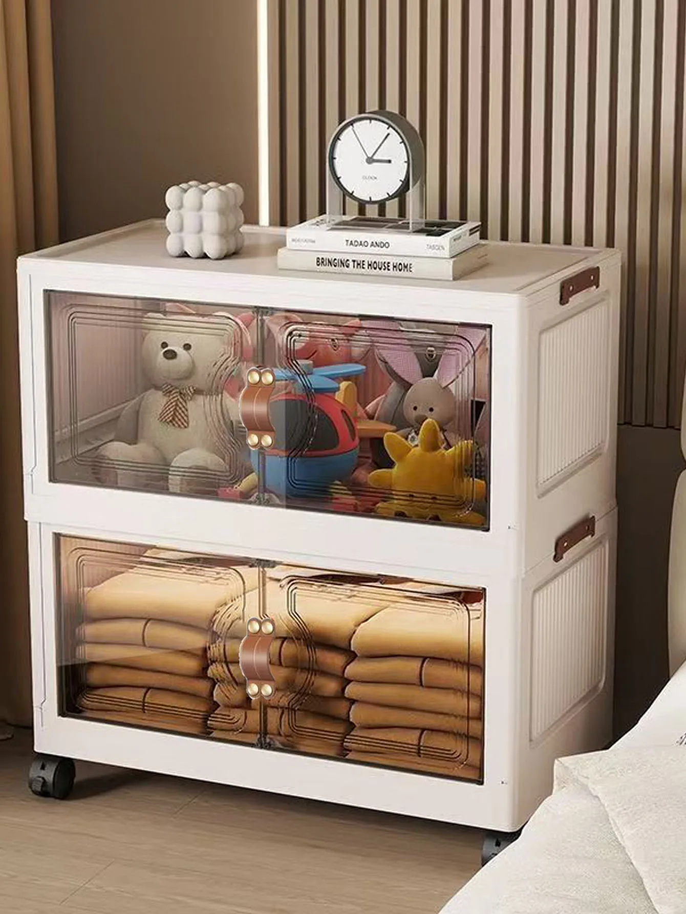 Armario de almacenamiento para niños, armario plegable para dormitorio, sala de estar, armario Simple de gran capacidad para bebé, organizador multifuncional