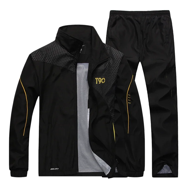 Men\'s Tracksuit New Spring Autumn Sets Long Sleeve Casual Sportswear Suit Male Jacket+Pants 2 Pieces Running Sweatsuit