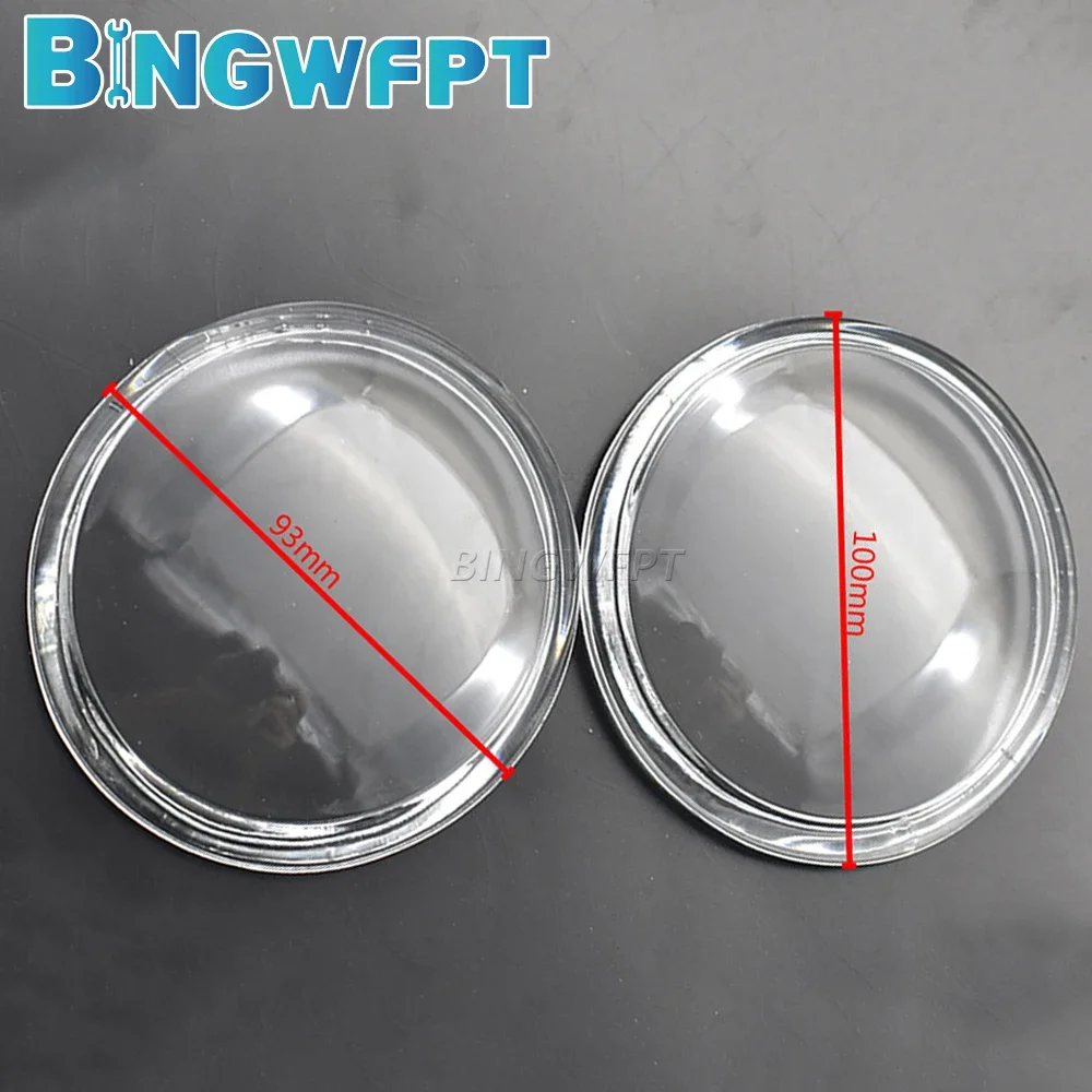 BINGWFPT For Toyota Vios Yaris RAV4 Matrix Venza Land Cruiser 100X93mm Fog Lamps Lights Tempered Glass Anti-fog Glass