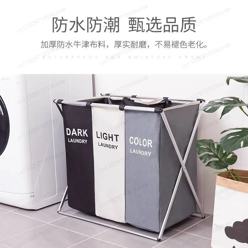 Fabric Dirty Clothes Basket Folding Dirty clothes Storage Basket Laundry  Frame