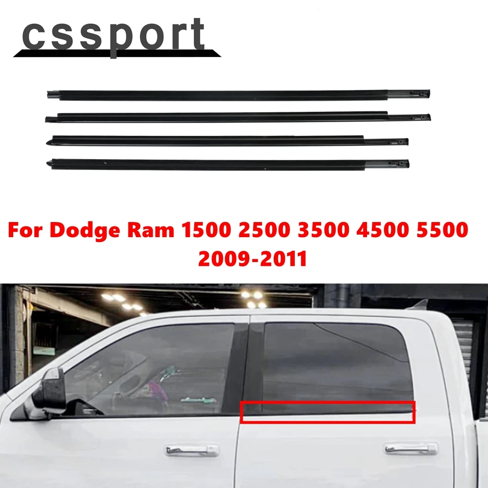 

55112377AH 55372138AH 55372139AH Crew Cab Weatherstrip Window Moulding Trim For Dodge Ram 1500 2500 3500 4500 5500 2009-2021