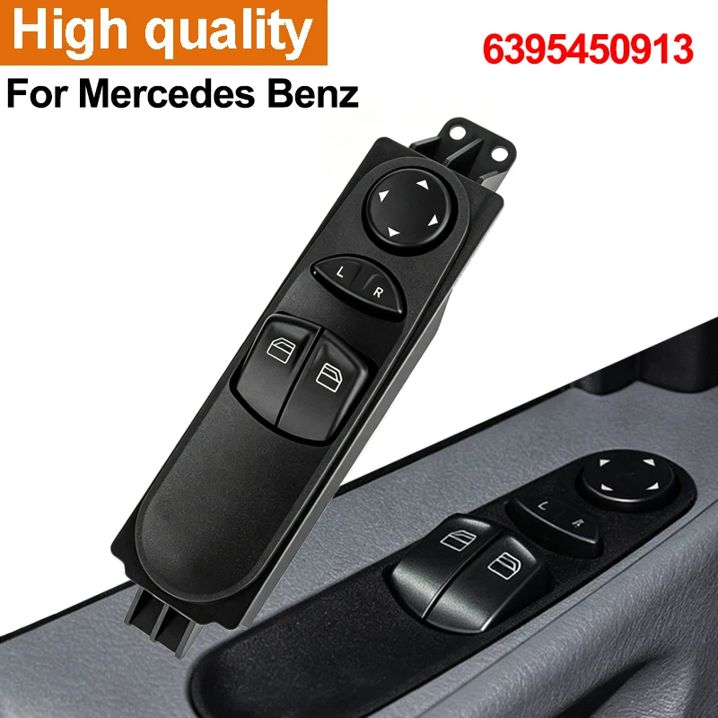 Botão de controle do vidro elétrico com 7 pinos, referência A6395450913, para Mercedes Benz W639 Vito Viano Mixto Kasten Valente 2003-2015