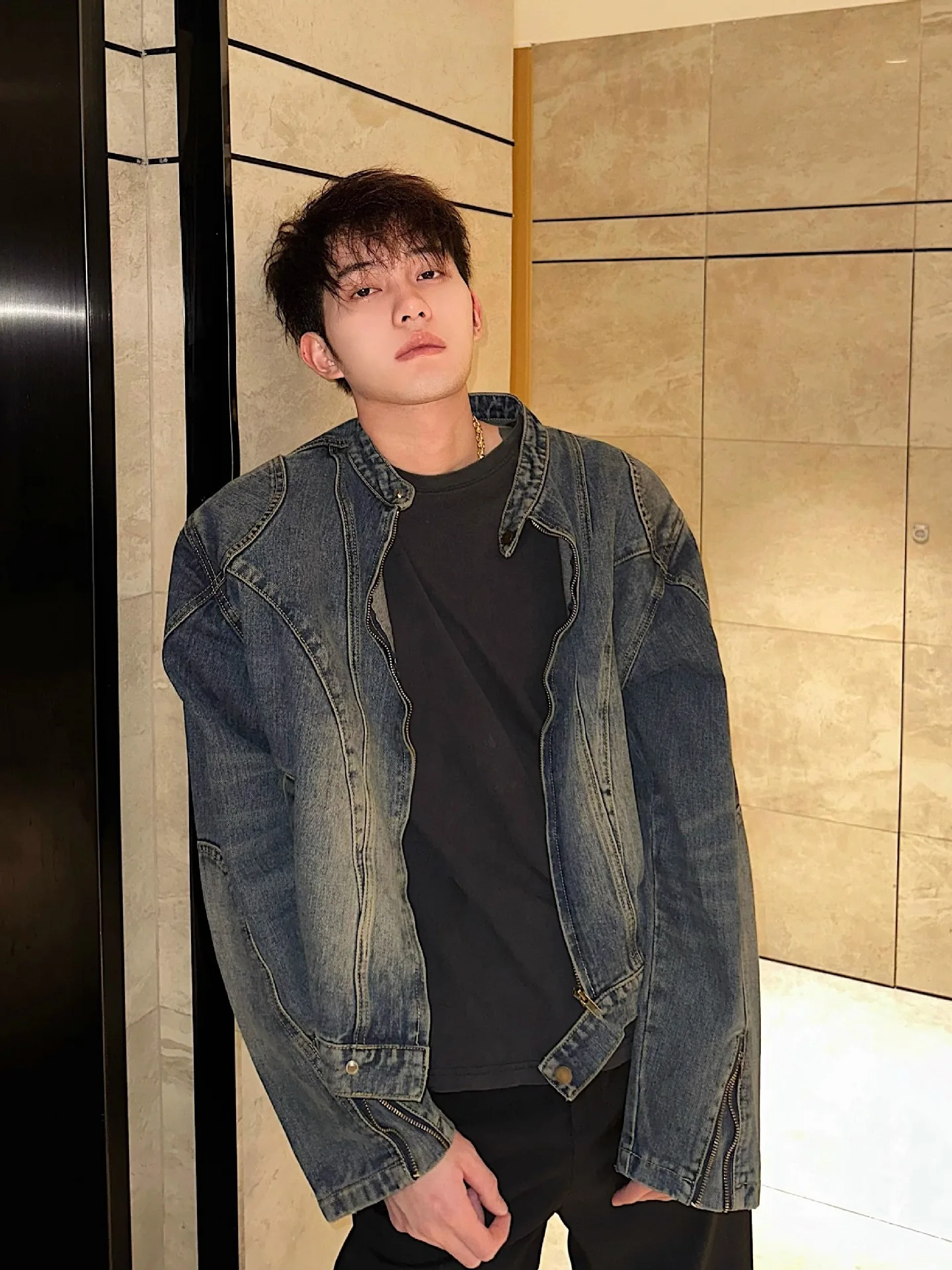 

Мужское зимнее пальто из натурального меха, фиолетовое, в японском стиле, с вышивкой, свободного кроя, утепленное, для спорта и активного отдыха, из китайского денима, мягкое, теплое, в стиле Legacy Warmer