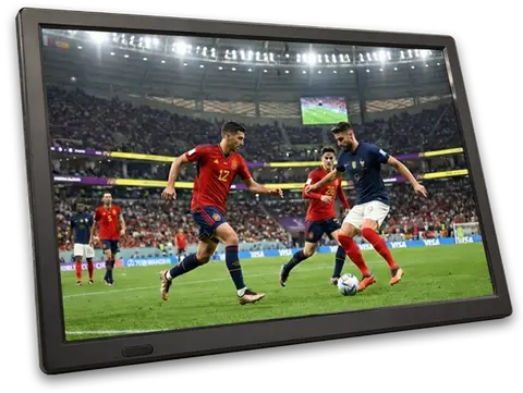 15.4" Portable Android Smart TV FHD LED LCD Digital Television with Built-in Battery DC 12V for Caravan Car Outdoor Camping