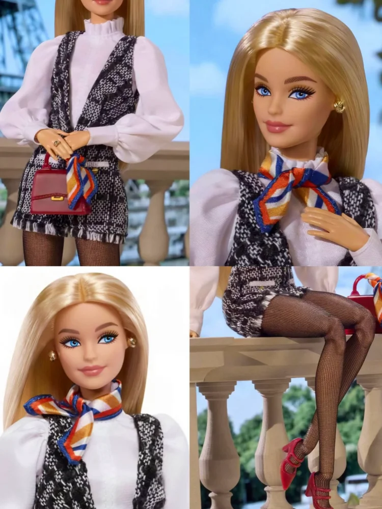 New Barbie Fashion Paris  Odile Millie Face Collection Articulated Joints Adorable Doll Trendy Outfit Collectible Model Xmas Toy