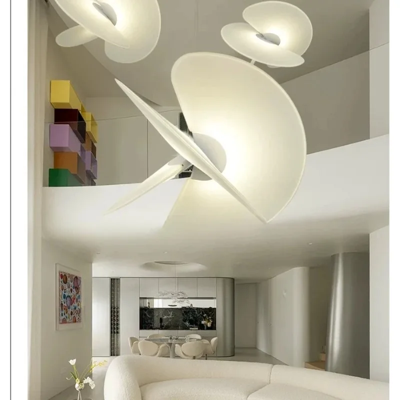 Creative duplex living room chandeliers for designer dining rooms, loft, modern silk lighting fixtures