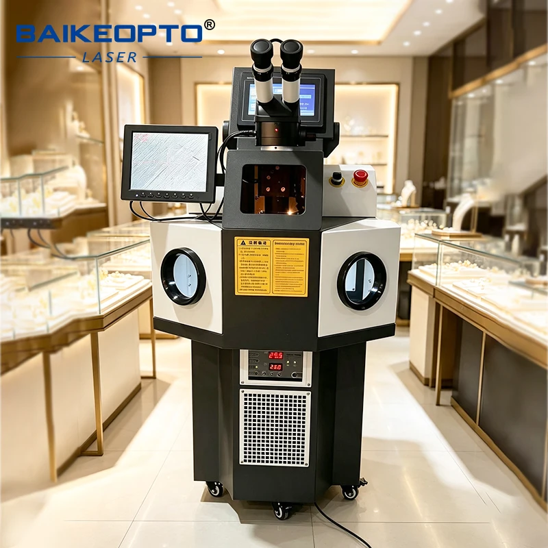 200W BK‑YJW200B Desktop Laser Jewelry Welder Built‑in Cooling System Micro Spot Welding Machine for Rings Bracelets