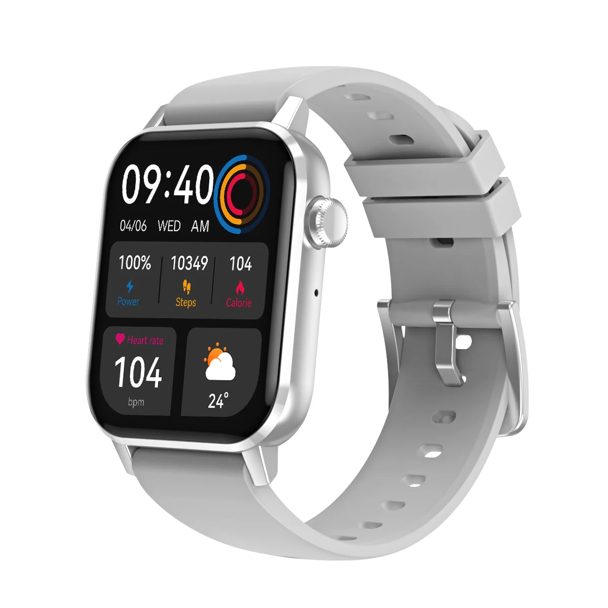 

Health & Fitness Smartwatch With Heart Rate/Blood Pressure/Blood Oxygen/Sedentary Reminder/Sleep Monitoring, Alarm Clock Reminde