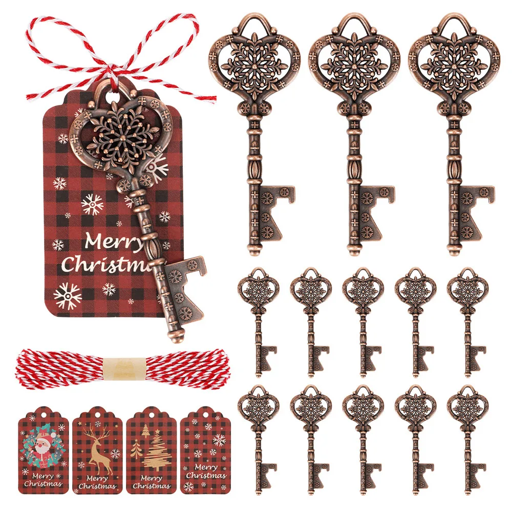 500Pcs Santa Claus Key Bottle Opener Favors for Christmas Party Decoration Festive Souvenirs for Guests Promotional Gifts Bulk