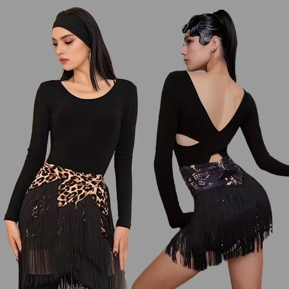 ملابس ممارسة الرقص اللاتيني ملابس علوية للسيدات للرقص المربع للبالغين للربيع والصيف بأكمام قصيرة تي شيرت قاعة الرقص قميص الفالس