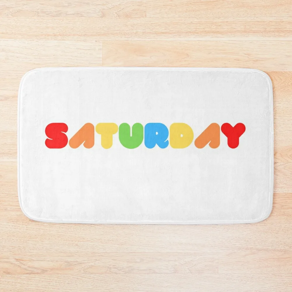 

Saturday - rainbow Bath Mat Bathroom Carpet Set External Entrance Doormat Mat