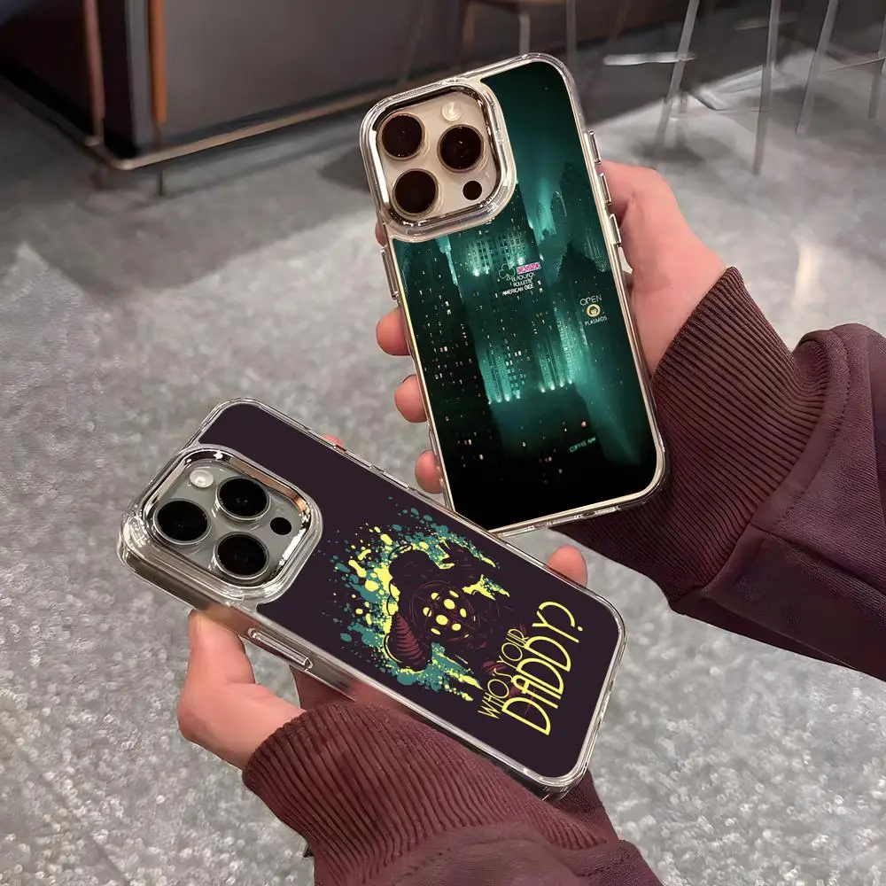 Coque de téléphone rétro B-Bioshock R-Rapture pour iPhone 17 Air 16 15 14 13 12 11 Pro Pro Max Plus, transparente et souple