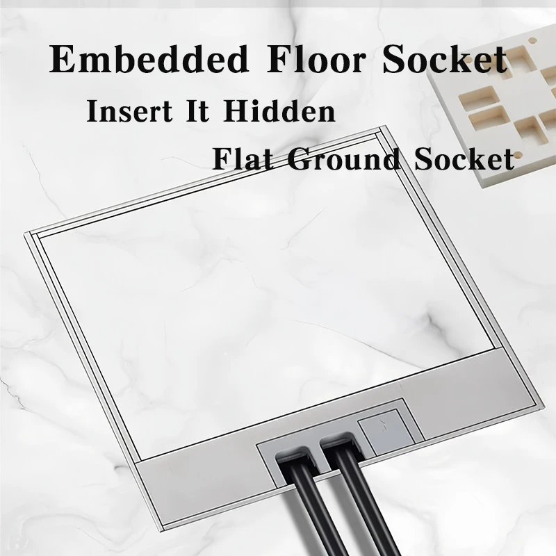 

130mm*130mm Embedded Floor Socket US/FR/EU/IL/IT/Korea/BR Insert It Hidden Box Flat Ground Socket For Home And Office Use