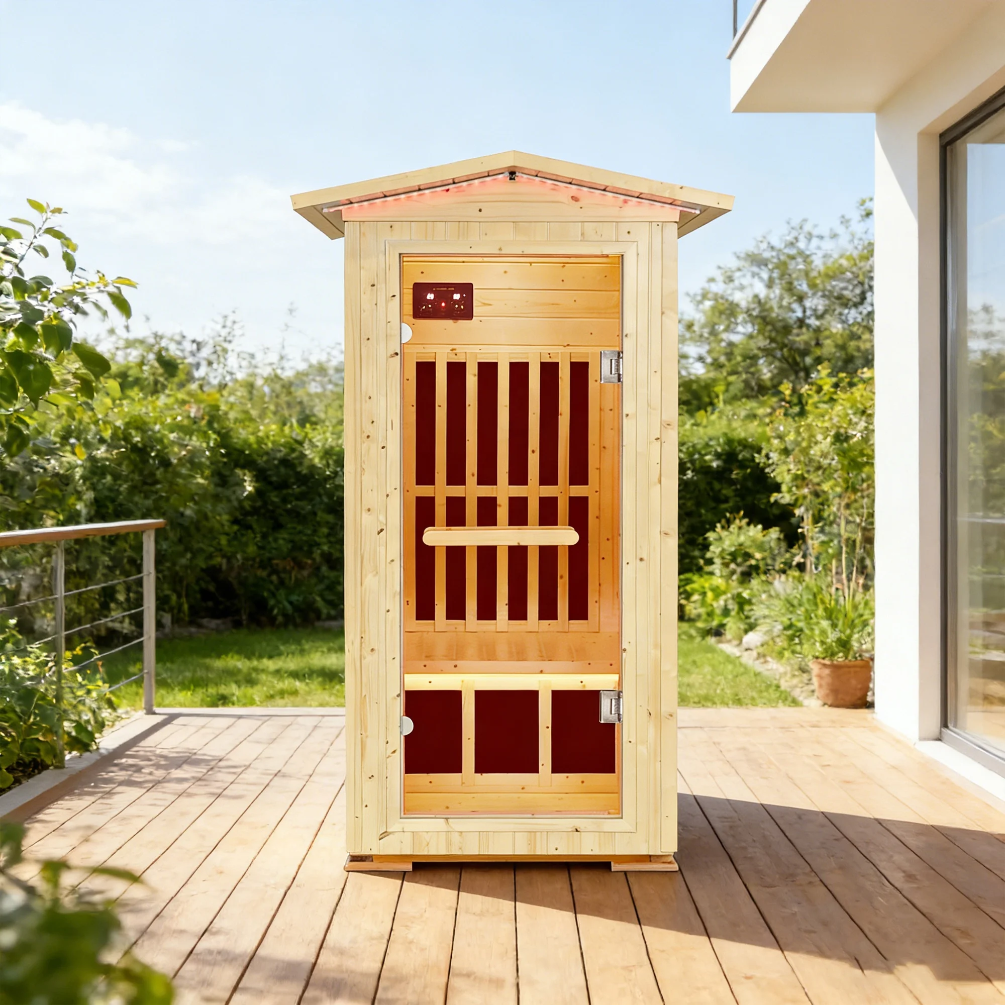 FOODLINE Sauna Custom Size Sauna Cabin For Hotel Spa Center Commercial Relax Sauna Room With Control Panel