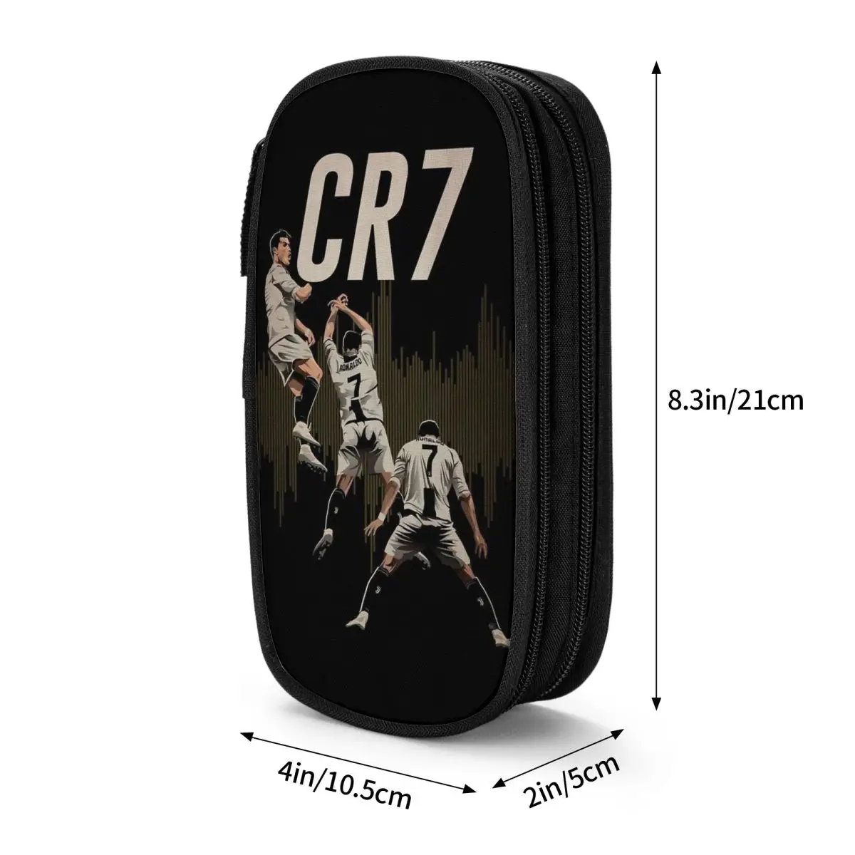 Nuevo Estuche para lápices de fútbol Ronaldos Cr7, estuche para lápices, bolígrafo para estudiantes, bolsa de gran capacidad, suministros escolares, regalo, papelería