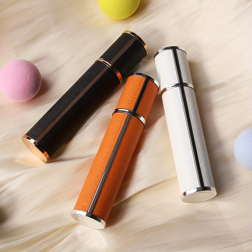 5 Stück 12ML Nachfüllbare Leder-Parfümflaschen, Tragbare Reise-Probenfläschchen, Mini-Druck- und Abfüllflasche, Parfüm-Nachfüllspender – Detail 9