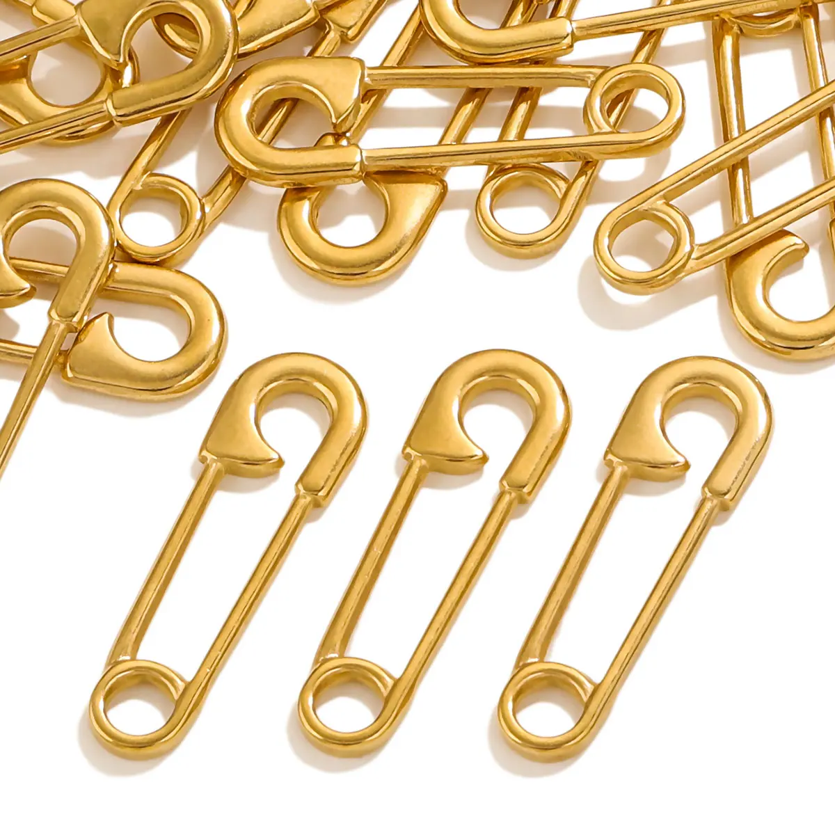 5 PCS Stainless Steel Mini Oil Pressure Safety Pin Pendant Neutral Charm Handmade Necklace Bracelet Jewelry Making Consumables